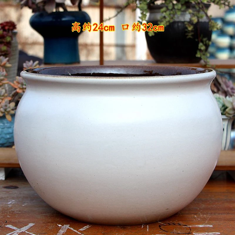 紫砂花盆粗陶蝴蝶兰花盆家居装饰绿植景观陶罐方口透气陶瓷花钵