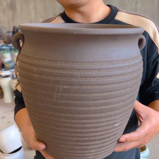 紫砂花盆高26口24———-