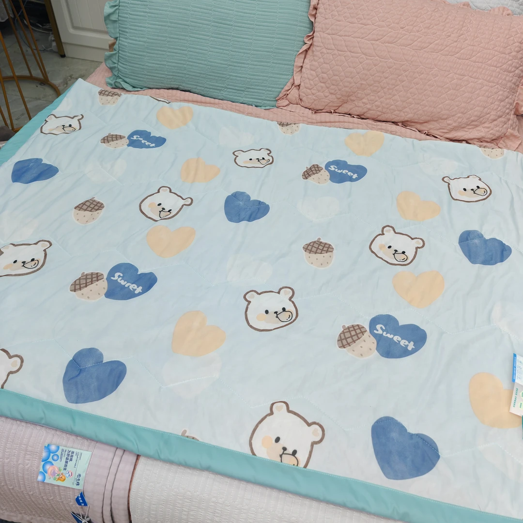 【2024夏凉被凉感】【夏凉被】可铺可盖机洗水洗布床两面三层夹棉两用