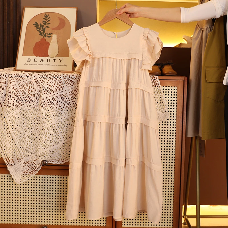 艾女童夏季连衣裙2023年新款夏装洋气儿童公主裙子中大童裙子