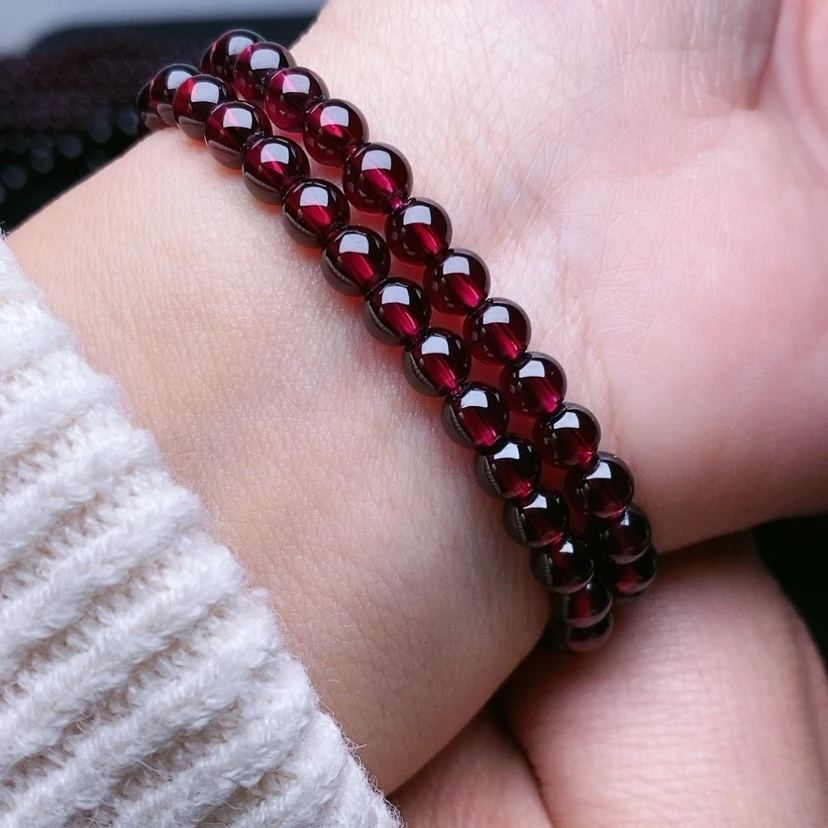 【闪购商品】石榴石手链未镶嵌瑶**✨卡5