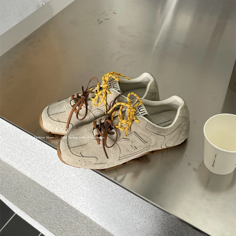 Milk女鞋严选牛皮真皮秋季新款复古小众百搭时尚德迅鞋休闲运动鞋