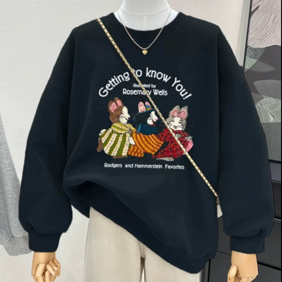 【801-850】秋冬季新款套头潮牌印花卫衣女9