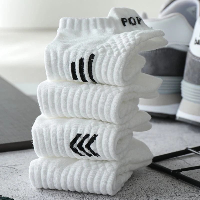 袜子运动短筒袜学生男女新款白色潮吸汗防臭篮球袜百搭船袜