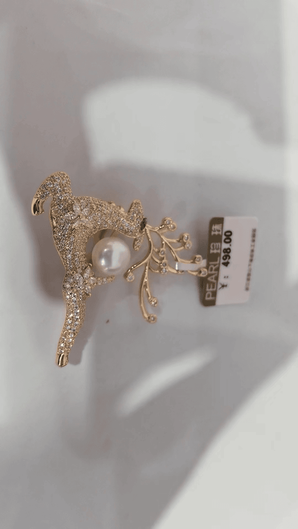 淡水珍珠胸针梅花鹿