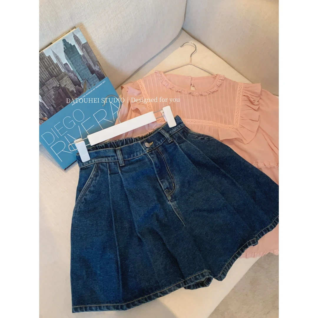 大头黑STUDIO【你好漂亮】2024女秋时尚气质上衣短裤套装D224A10017