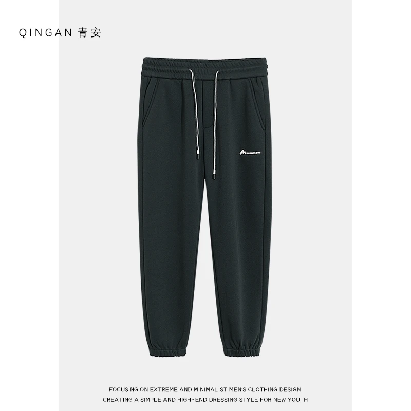 特价清货 600g高克重保暖加厚绒束脚显瘦百搭加绒男卫裤休闲裤