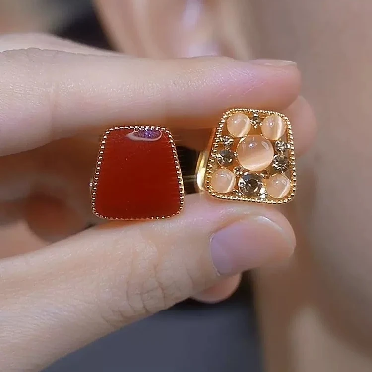 925银针耳饰 【339号】高贵优雅气质时尚双面法式耳扣耳饰