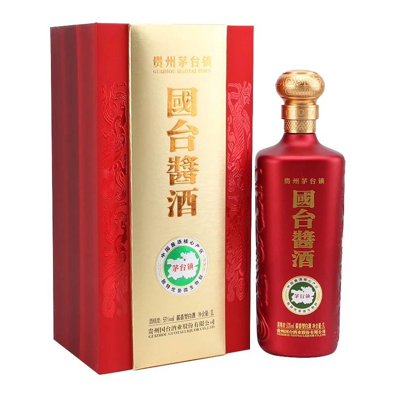 国台酱酒 酱香型白酒瓶装自饮酒纯粮酿造高度大酒摆柜送礼53度1L