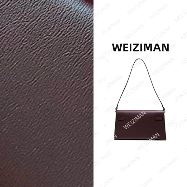 【黑总】现货真皮包包牛皮单肩斜跨包-DMS-KL-1026-银扣酒红