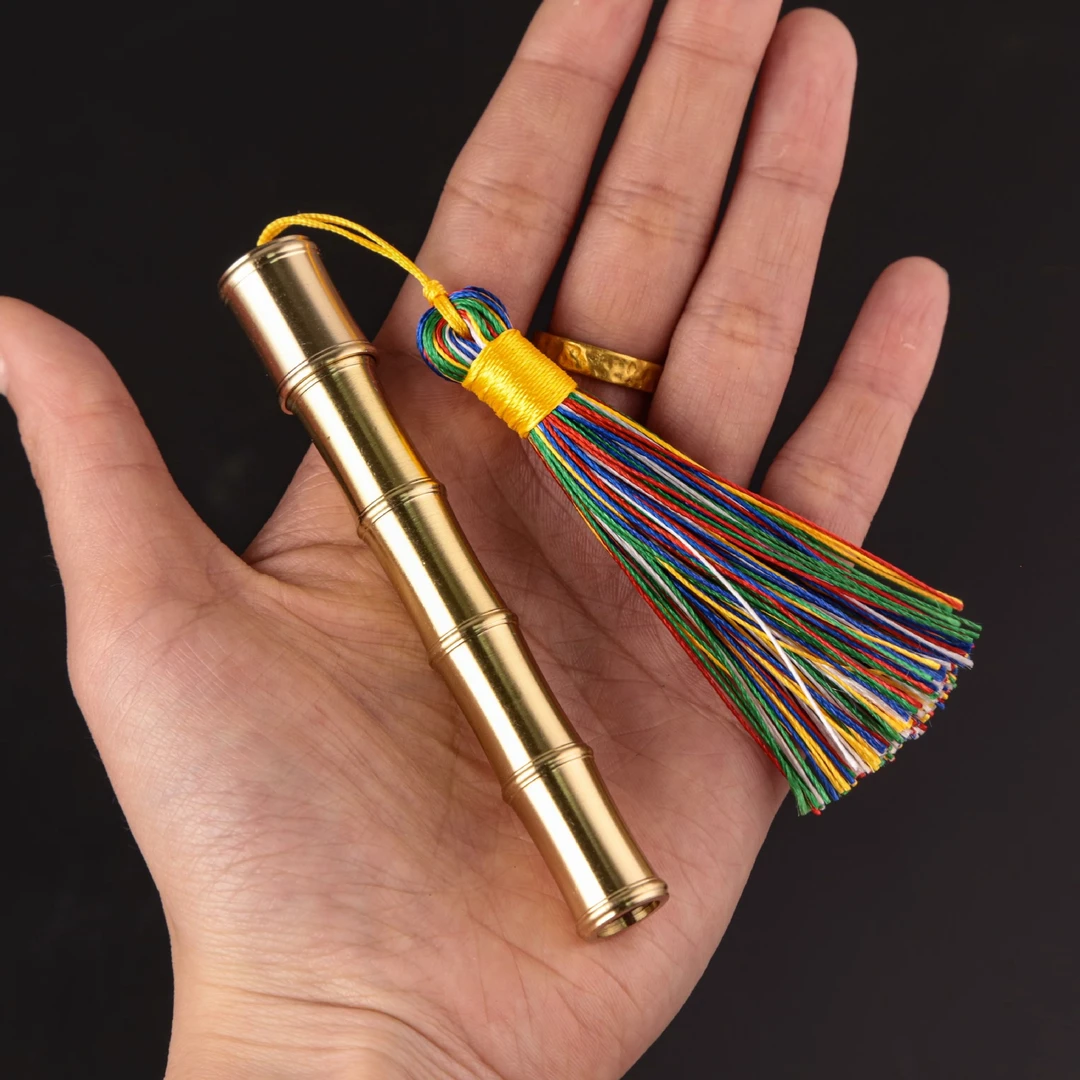 黄铜竹节火折子点烟器便携式点火器个性礼物配饰