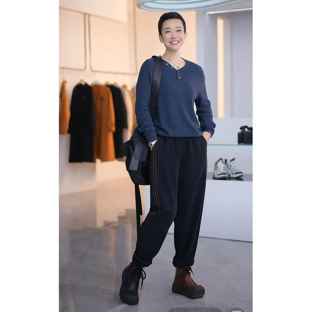 女款秋装2024爆款日常新中式时尚百搭秋季上衣女士套头针织衫2575