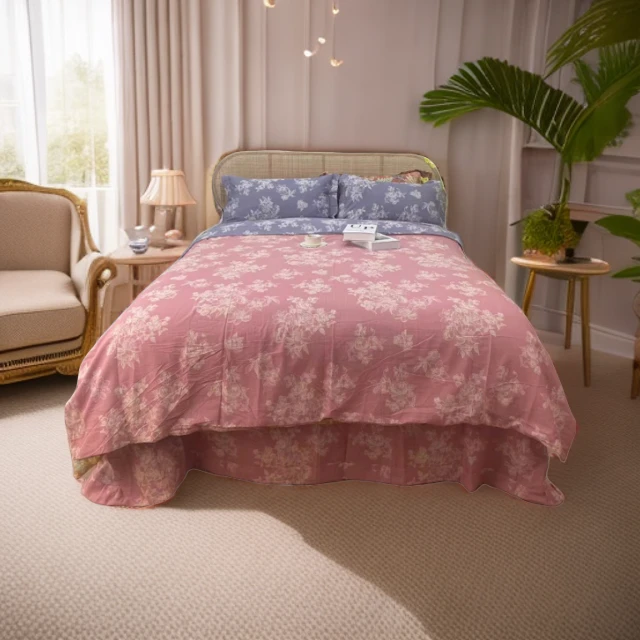 【出厂福利合集】国风款全棉轻奢活性印花双层纱柔软四件套双面机洗