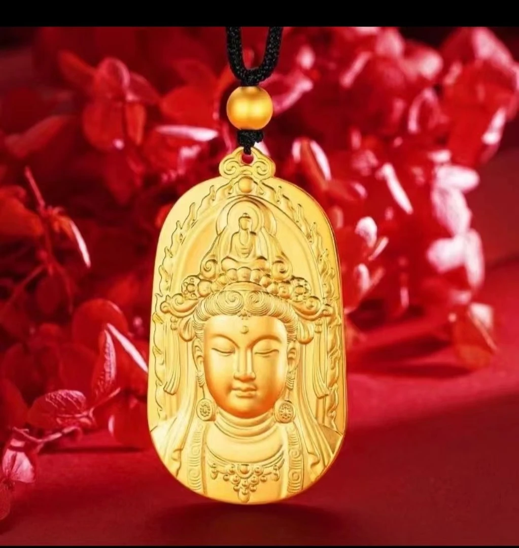 铜合金吊坠 观音吊牌吊坠配编绳