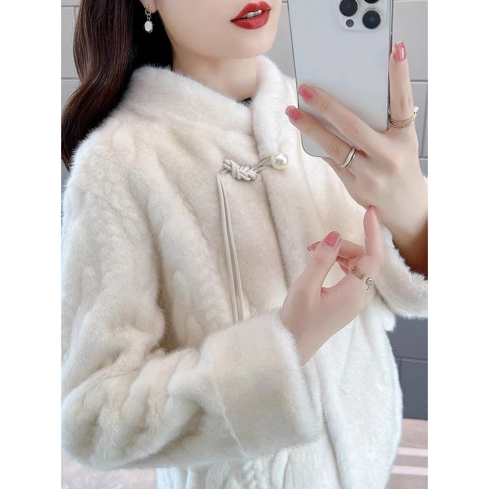 3275-国潮风设计感盘扣文艺女秋冬时尚短外套