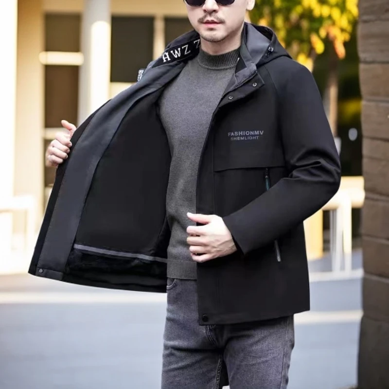 花花/8550-男士休闲时尚百搭冬季保暖派克服