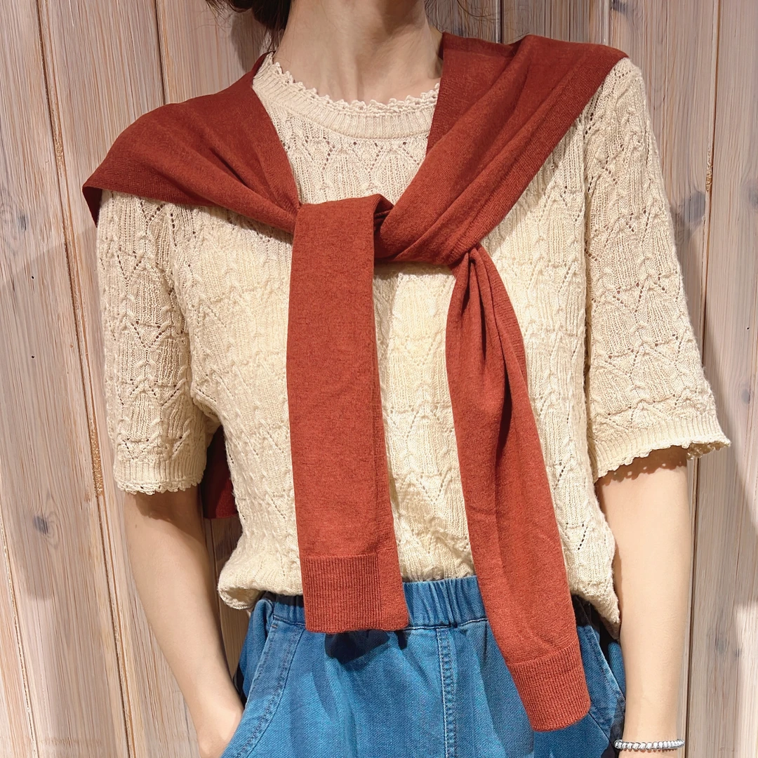 气质慵懒羊毛针织披肩外搭交叉款打结坎肩空调房护颈椎搭肩围巾秋