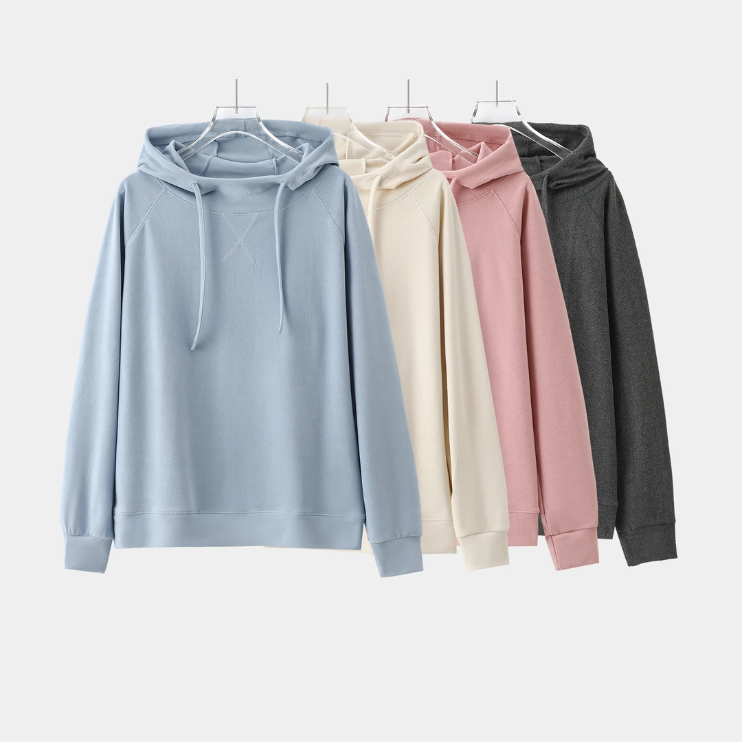 经典款 [一件够穿] 美拉绒！女休闲百搭连帽卫衣 8240806