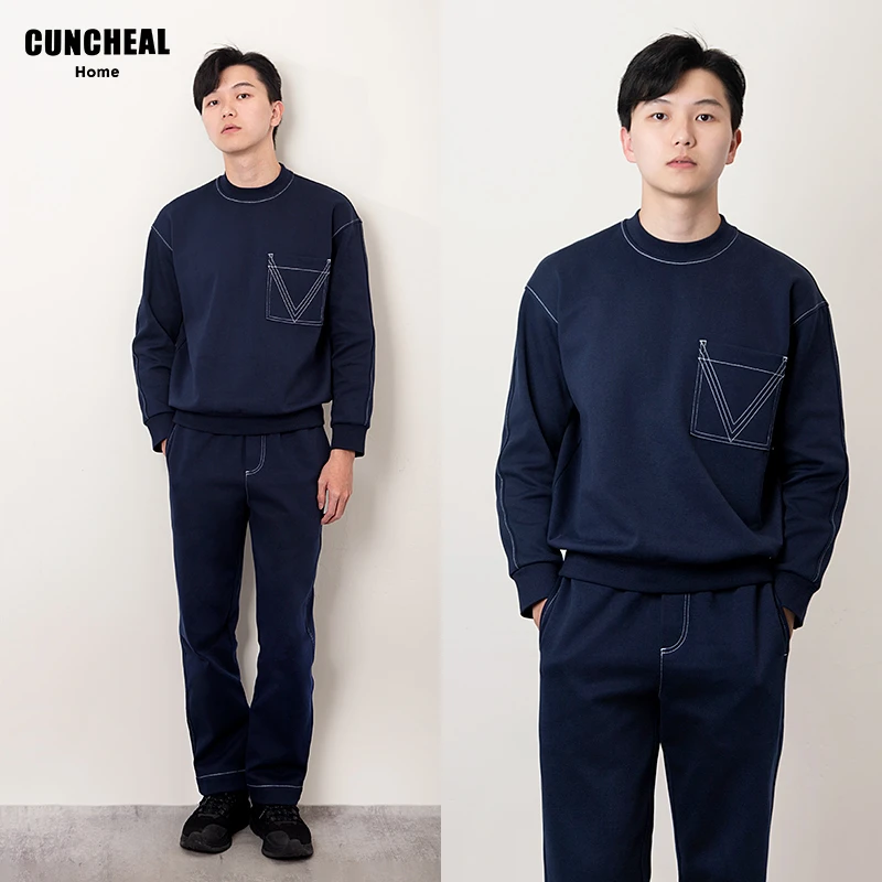 CUNCHEAL【BV葆蝶】时尚纯棉休闲圆领长袖卫衣 男士秋冬运动卫衣