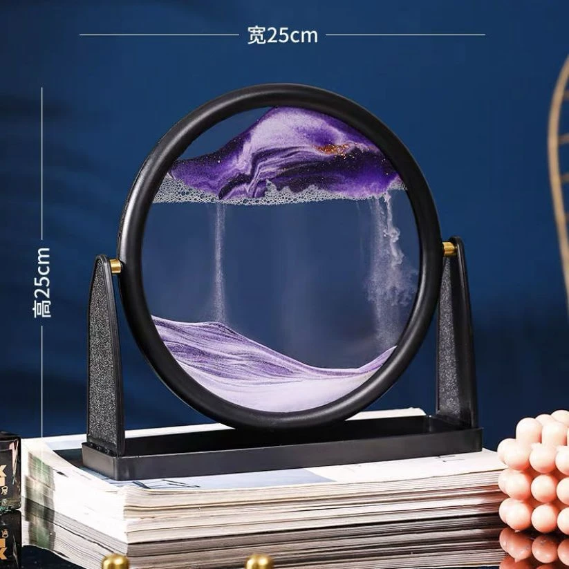 【宠粉好物】3D流沙画可旋转流沙摆件轻奢创意办公室桌上乔迁礼物