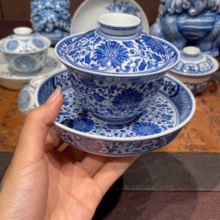 瓷片小**?手工手绘陶瓷茶具