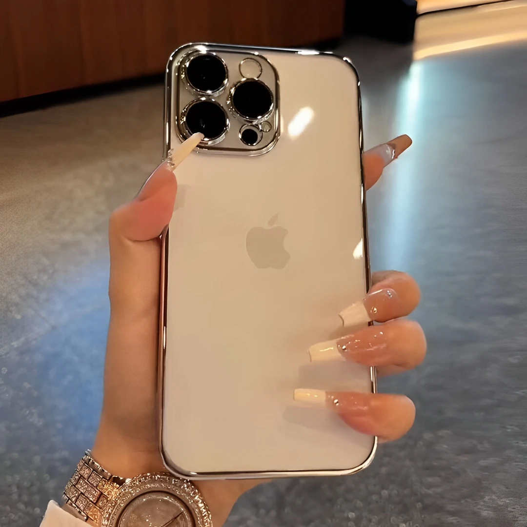 电镀超薄适用苹果14promax手机壳新款防尘iPhone14感13带镜头膜12