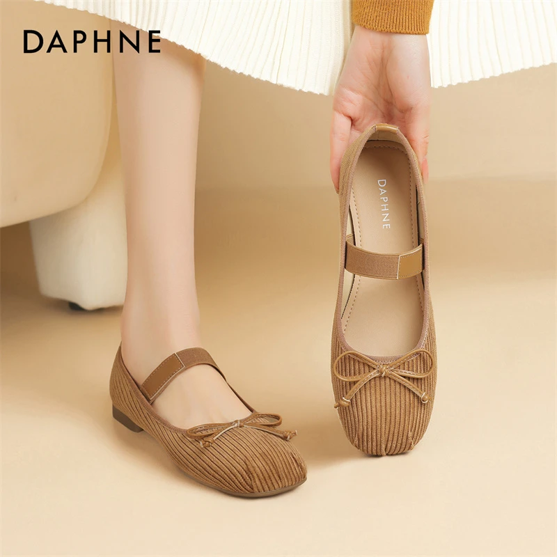 达芙妮Daphne~蝴蝶结玛丽珍鞋女款2025秋季新款浅口平底芭蕾舞鞋