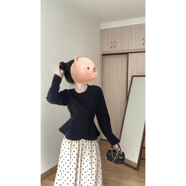 复古法式高级感套装2024新款女装秋季波点裙子气质一整套早秋穿搭