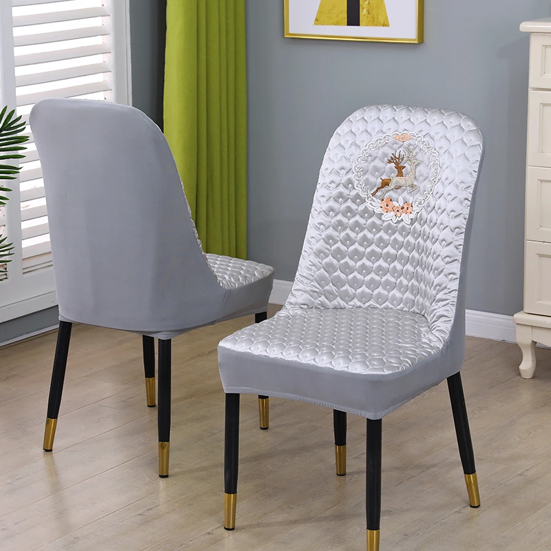 北欧弧形椅子全包椅套罩防滑坐垫四季通用弹力布凳子套台布椅套垫