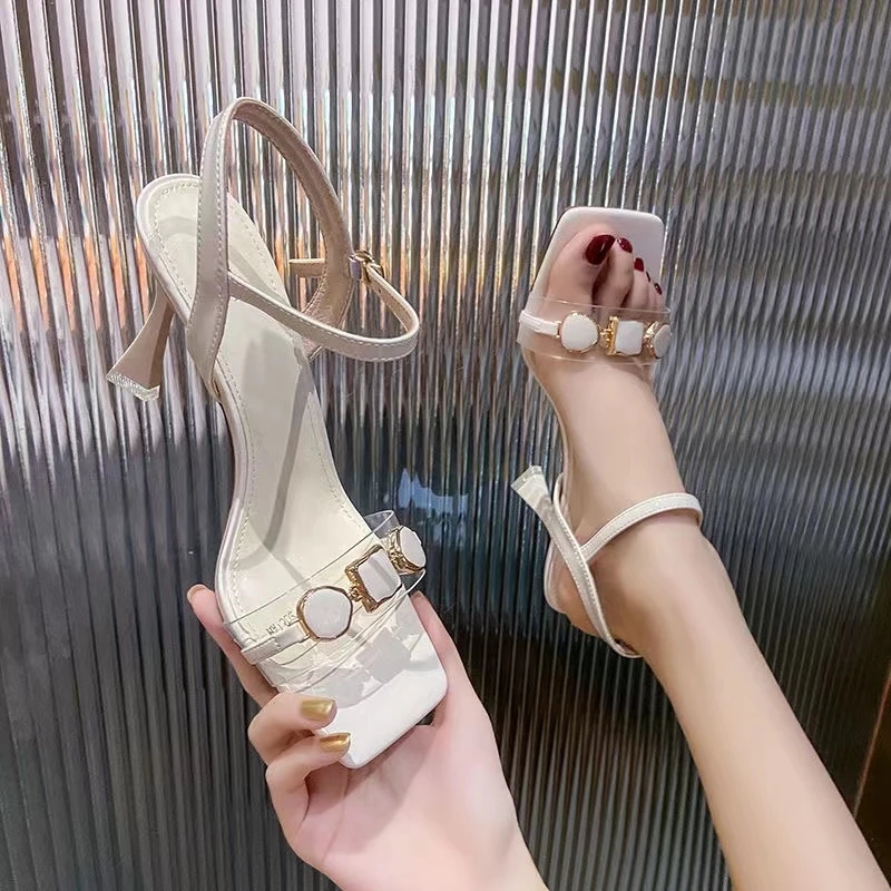 女凉鞋2024网红爆款时尚百搭细跟性感高档职业高跟鞋抖音最火女鞋