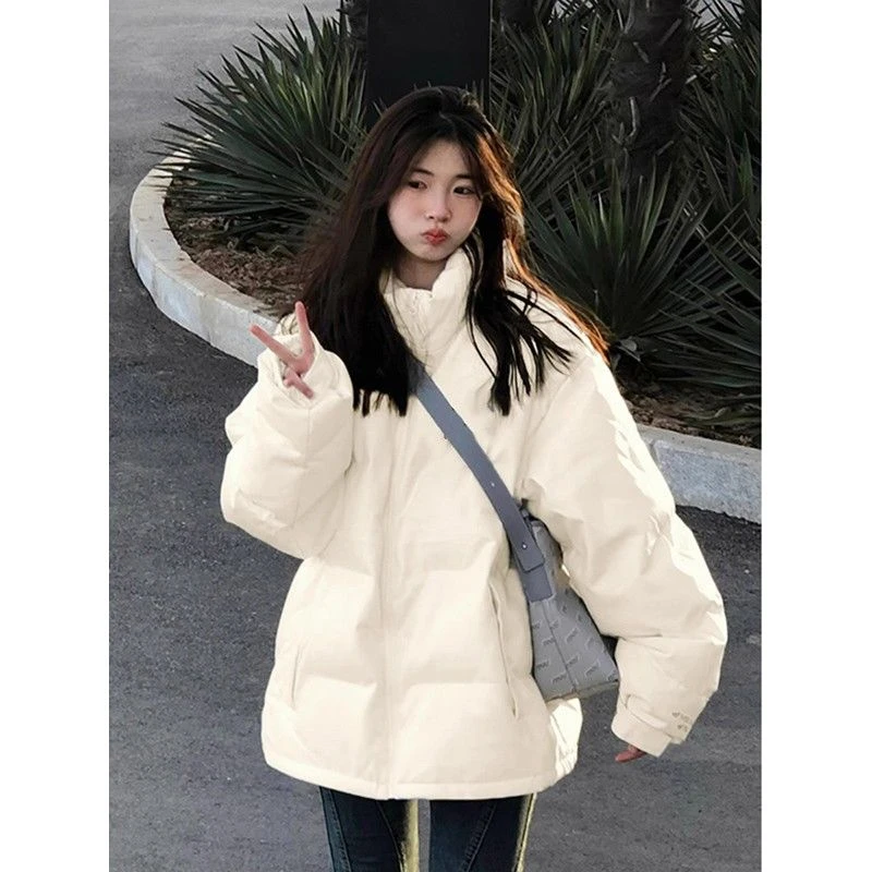 波司澄新款2023羽绒服立领服女潮冬学生韩版新款宽松显瘦不臃肿袄