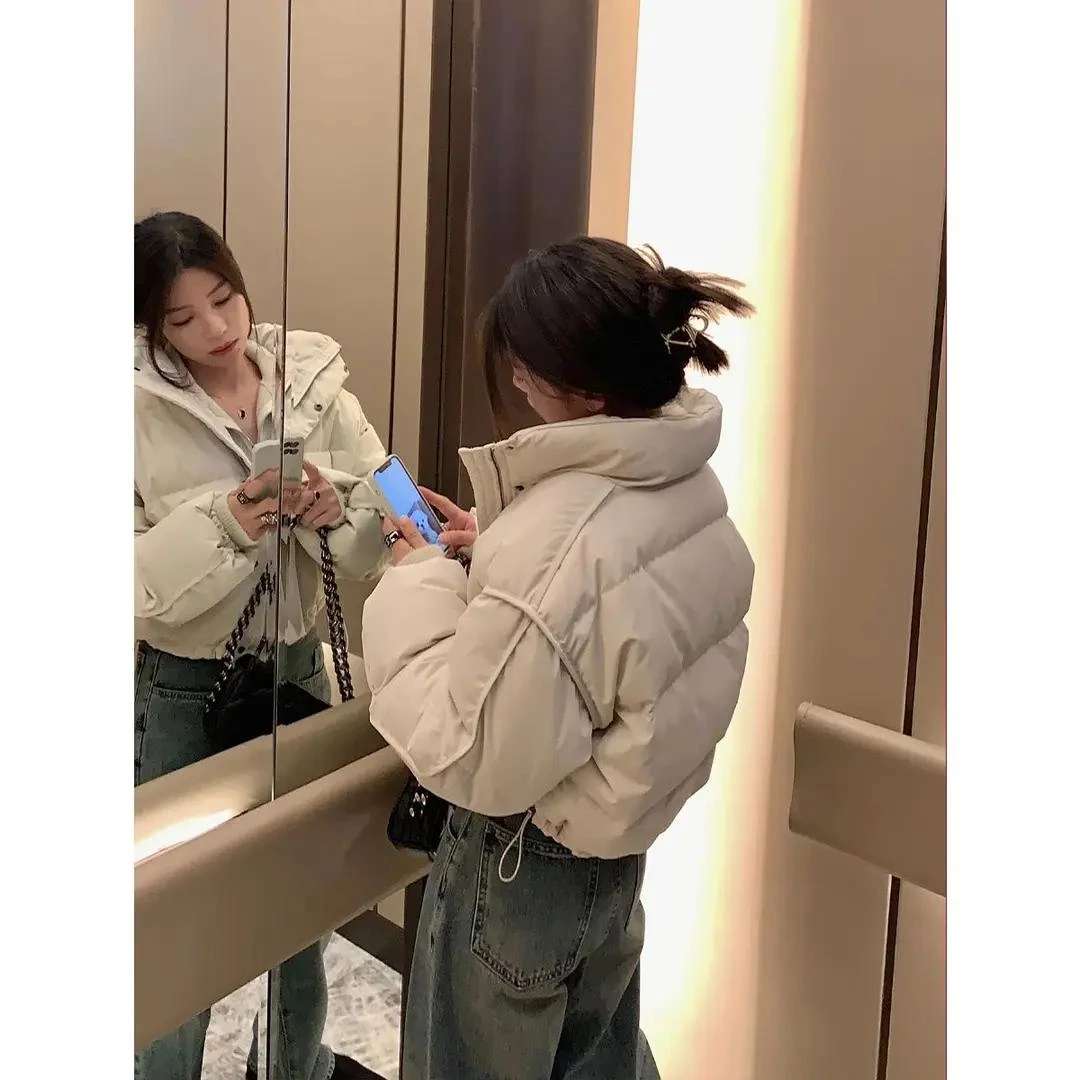 波司澄断码清仓羽绒服双11特卖2023年时尚新款短款炸街高腰加厚立