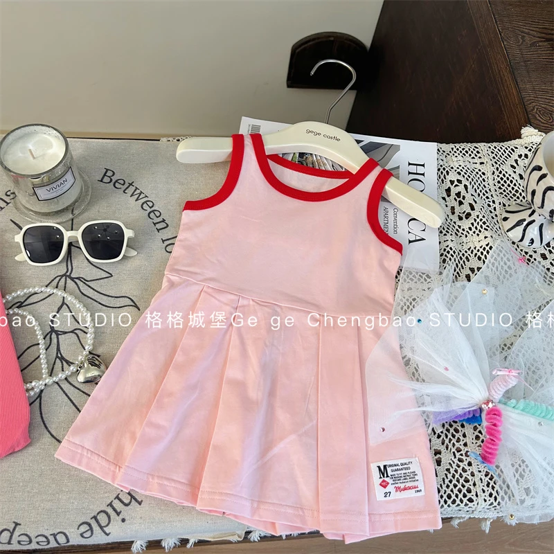 女童背心裙2024新款韩版童装女宝宝夏季连衣裙新款
