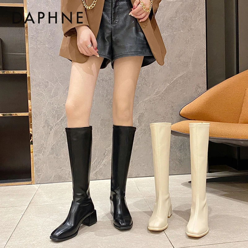不过膝长靴女2025新款骑士靴瘦瘦靴长筒靴 DFN979-8