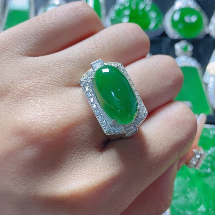 翡翠颈饰银S925镶嵌1839158。