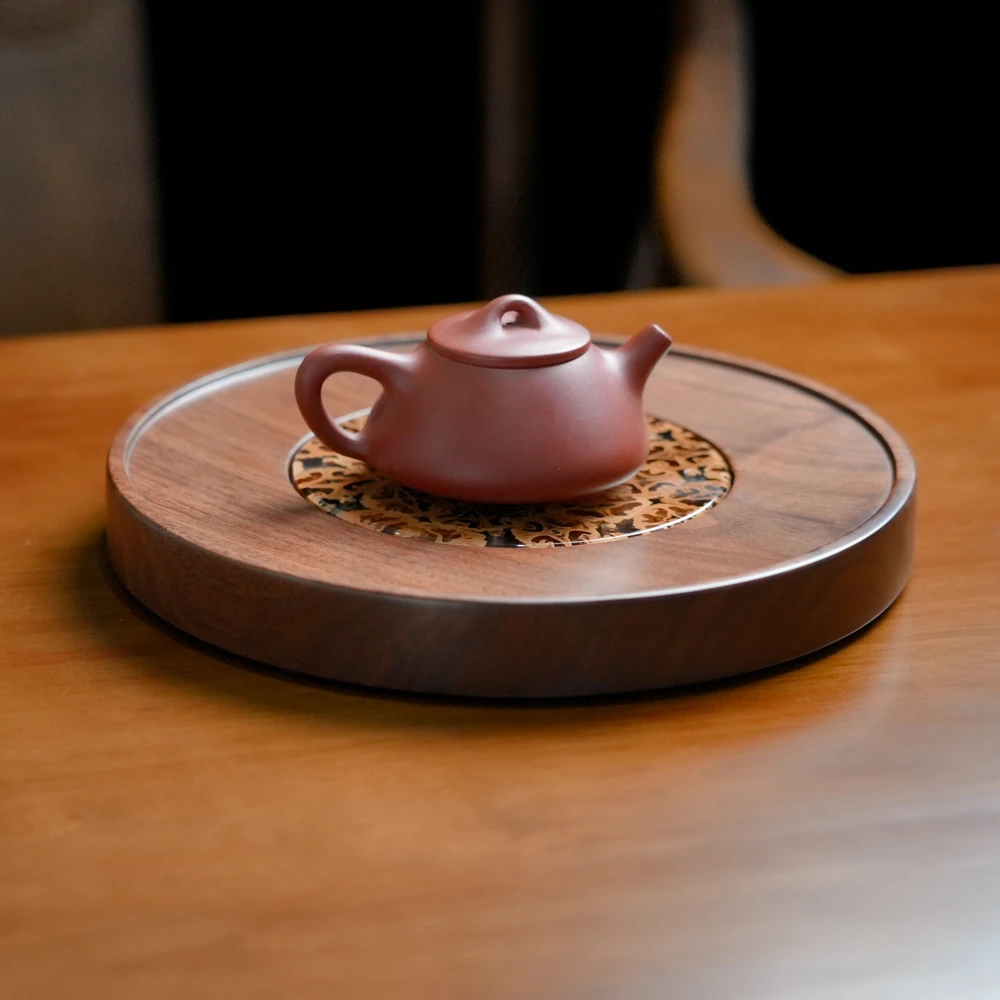 圆形湿泡台茶托中式简约干泡台