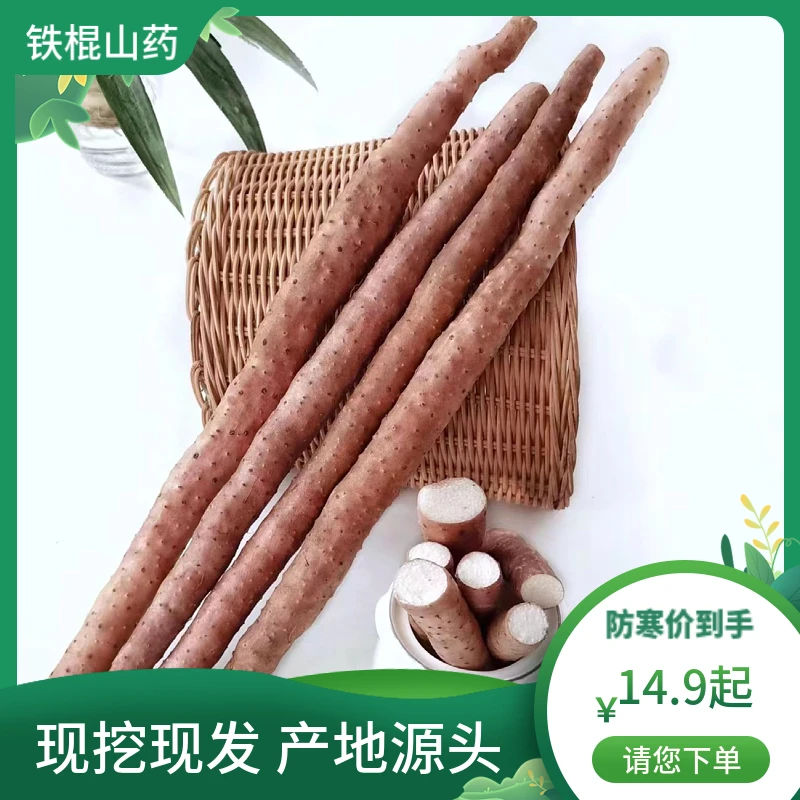 原产地直发新鲜采挖铁棍山药粉糯香甜好吃发货营养优