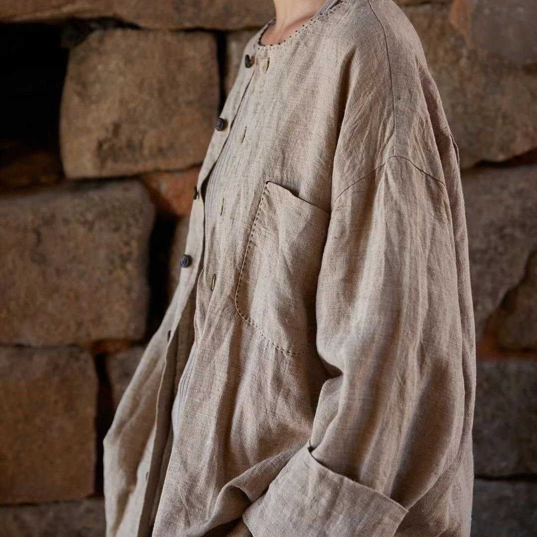 左岸迷香衬衫9019衬衣长袖休闲百搭复古宽松文艺中式禅意