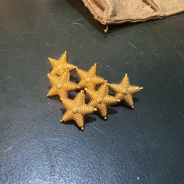 正品老货黄色五角星装饰发饰一副6颗