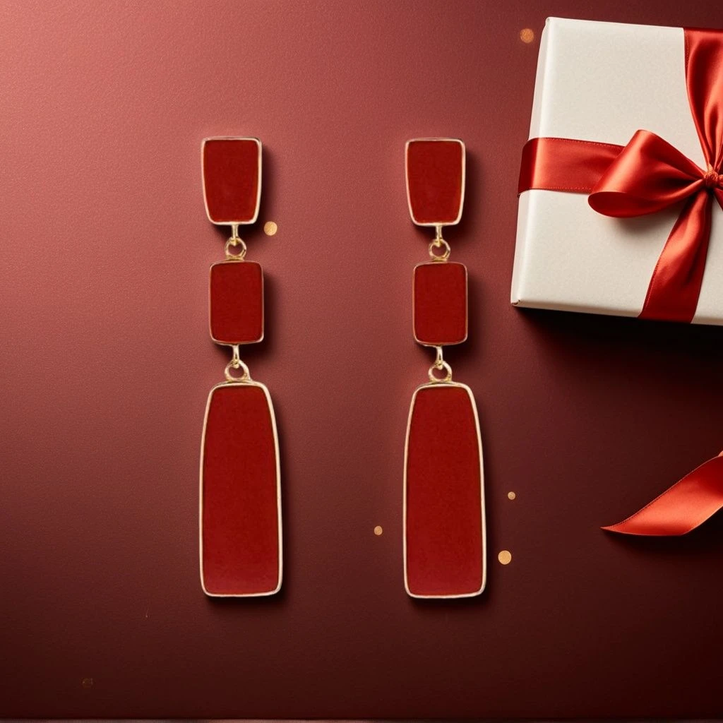 925银珐琅耳饰 扶摇直上竹节款灵动耳饰喜庆秋冬港风百搭过年气质