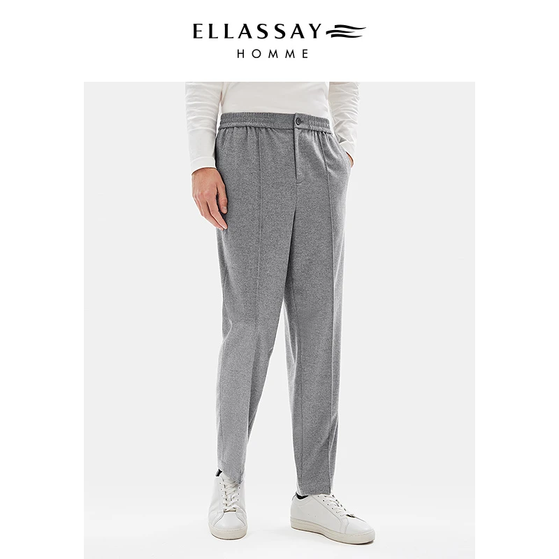 ELLASSAY歌力思男新款美利奴羊毛西装裤EME354K02200