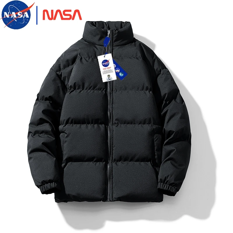 NASA男士棉服外套冬季大码男棉服加厚潮流棉服保暖外套男休闲立领