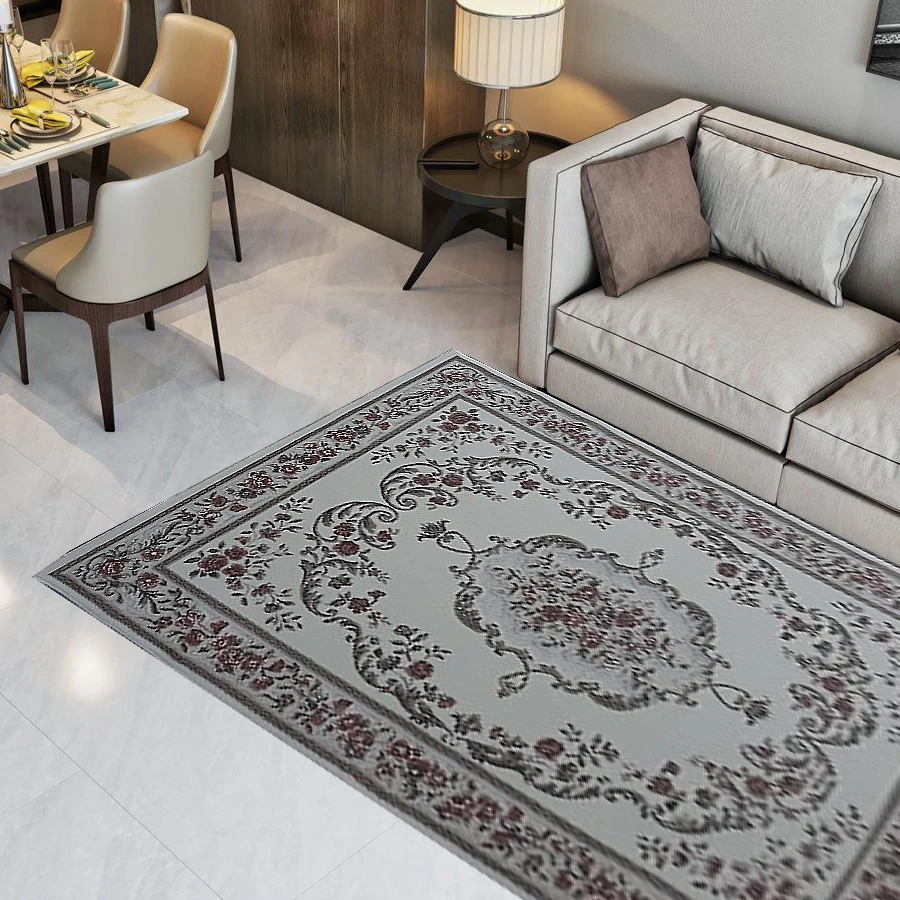 土耳其原装进口圆形毯复古新中式美式欧式轻奢客厅地毯欧式床边毯