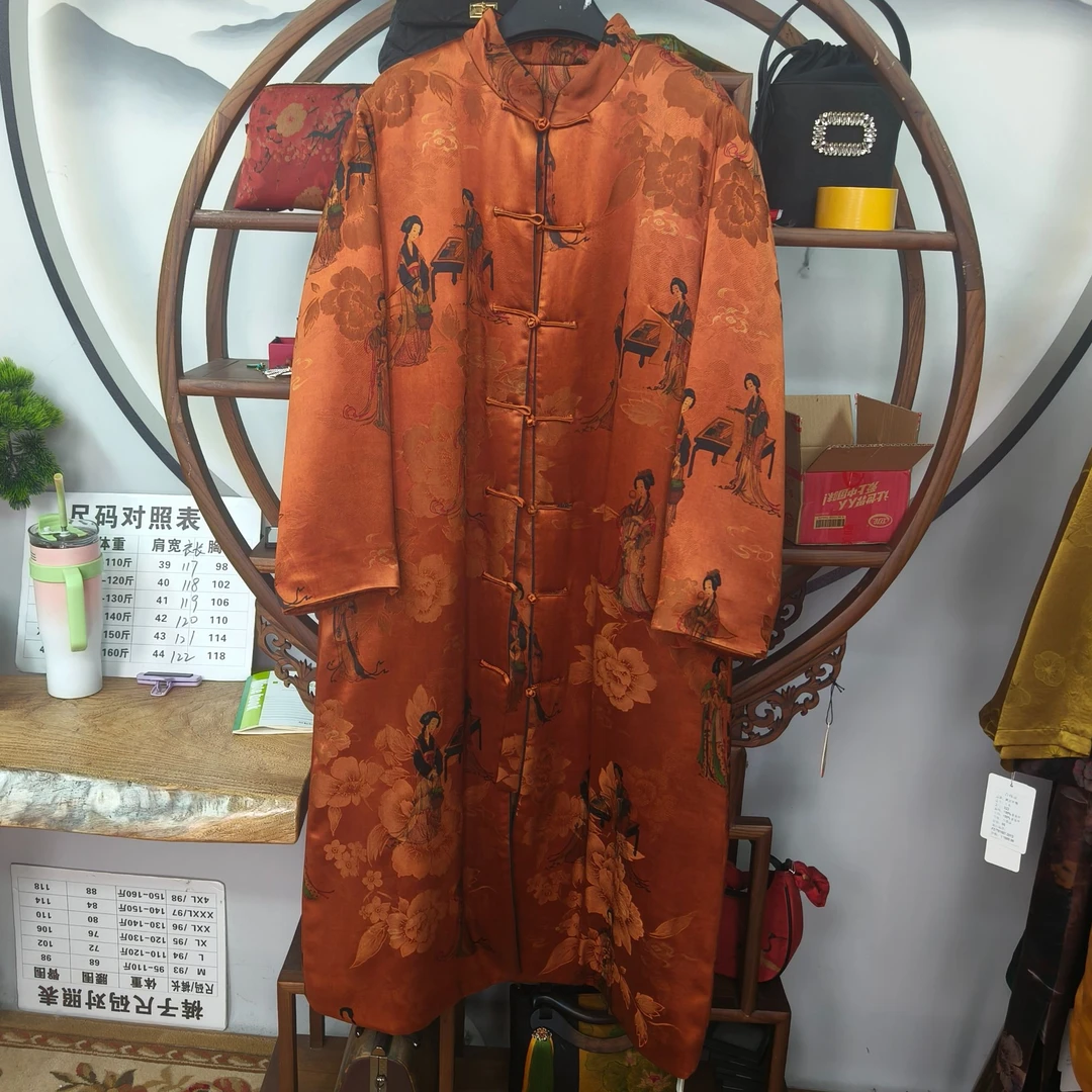 65姆米提花汉宫仕女图棉服100桑蚕丝款