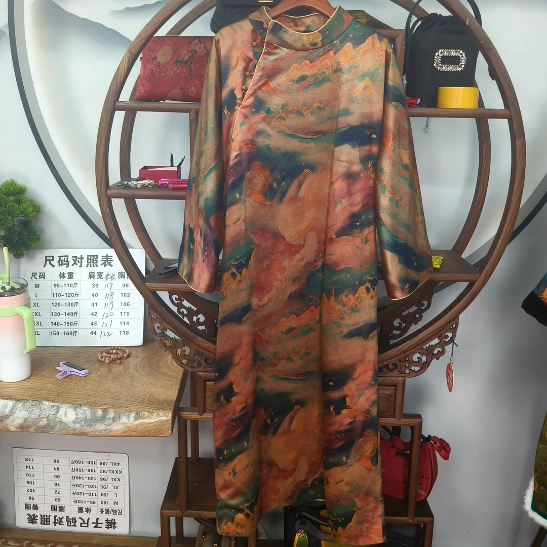 60姆米山海经棉袍100桑蚕丝