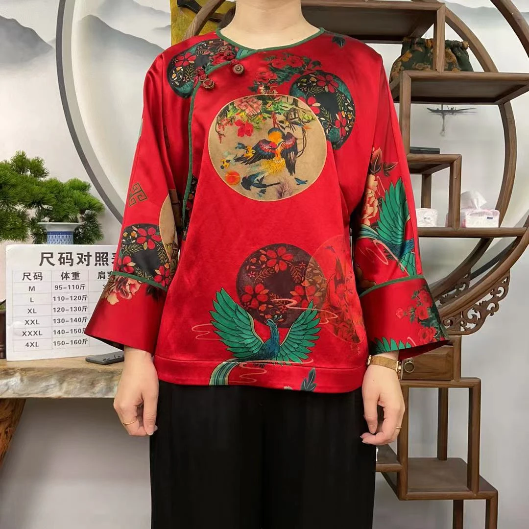 60姆米凤舞九天上衣100桑蚕丝香云纱