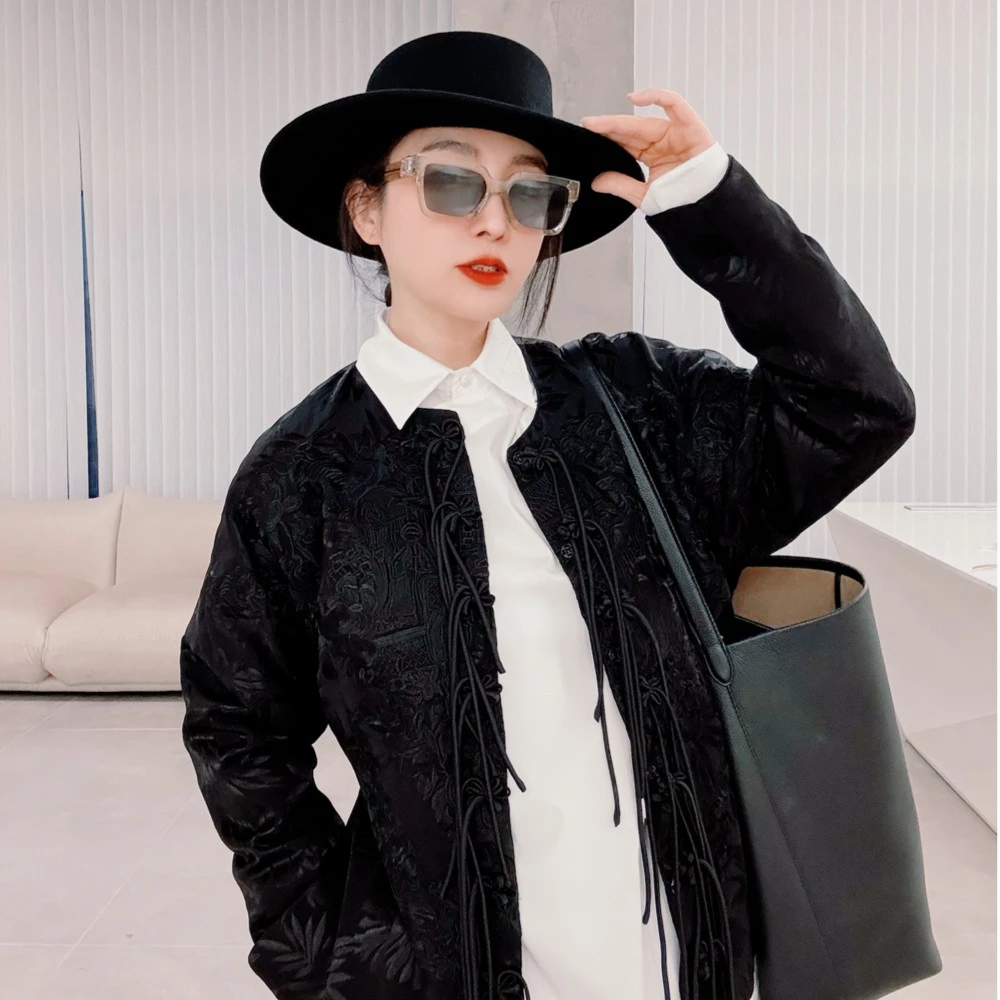 国潮棉服重工刺绣外套时尚棉袄冬季保暖长袖新中式盘扣上衣310018