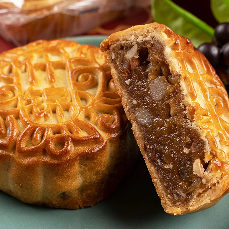 缘味禾广式什锦大月饼传统老式手工中秋月饼盒装150*4礼盒装送礼