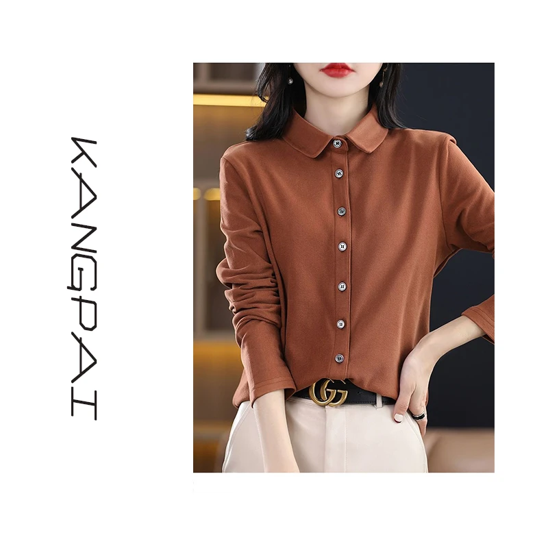 【贵族梦幻】双面德绒衬衫女秋冬加厚磨毛时尚通勤设计感保暖打底女