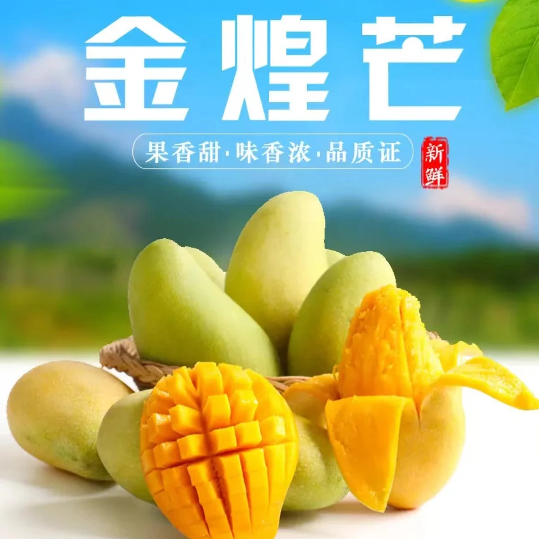广西百色青皮金煌芒大青芒新鲜应季水果香甜多汁现摘产地直发